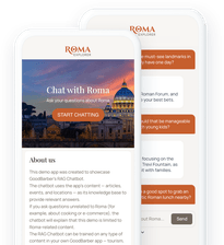Create an app with a built-in AI chatbot that answers questions using your own content.